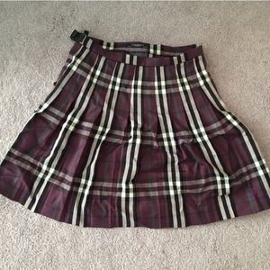 Beautiful, timeless Burberry Plum Plaid skirt.